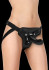 Черный страпон Adjustable 6 Strap-on - 17 см. 