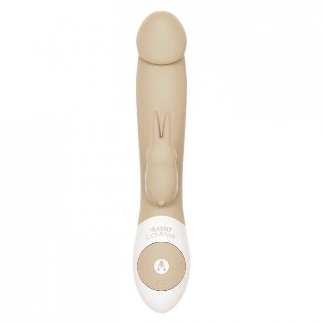 Телесный вибратор с клиторальным кроликом Realistic Rabbit Телесный вибратор с клиторальным кроликом Realistic Rabbit