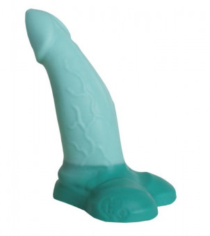 Зелёный фаллоимитатор "Морской дракон Mini" - 20 см.