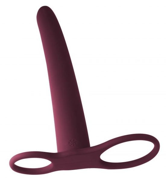 Бордовая насадка для двойного проникновения Gimlet - 16 см. Бордовая насадка для двойного проникновения Gimlet - 16 см.