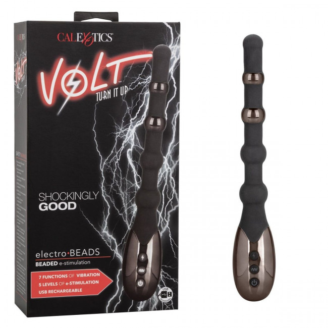 Черный анальный электростимулятор Volt Electro-Beads - 23,5 см. Черный анальный электростимулятор Volt Electro-Beads - 23,5 см.