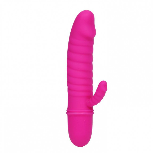 Ребристый вибратор с клиторальным отростком Arnd - 11,5 см. Ребристый вибратор с клиторальным отростком Arnd - 11,5 см.