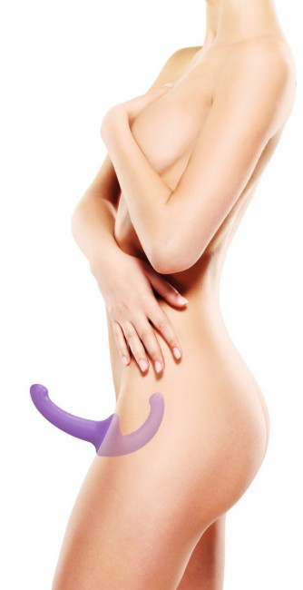 Фиолетовый безремневой страпон Silicone Strapless Strapon Фиолетовый безремневой страпон Silicone Strapless Strapon