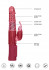 Красный вибратор-кролик Rotating Rabbit - 23 см.