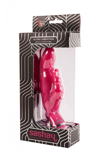 Розовый вибратор SASHAY VIBRATOR BUNNY I - 18 см.