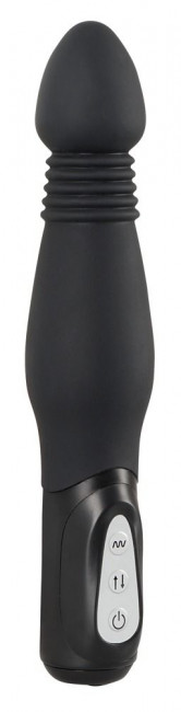 Чёрный анальный вибратор Thrusting Anal Vibe - 23,5 см. Чёрный анальный вибратор Thrusting Anal Vibe - 23,5 см.