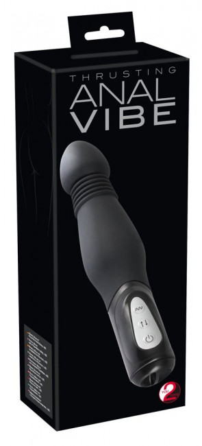 Чёрный анальный вибратор Thrusting Anal Vibe - 23,5 см. Чёрный анальный вибратор Thrusting Anal Vibe - 23,5 см.