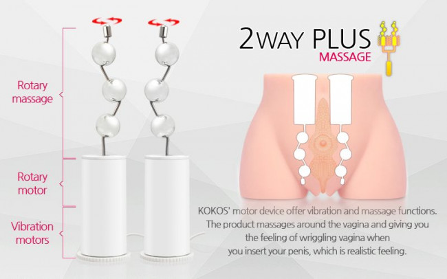 Мастурбатор-полуторс Cherry с вибрацией и двумя любовными тоннелями Мастурбатор-полуторс Cherry с вибрацией и двумя любовными тоннелями