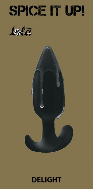 Чёрная анальная пробка Delight - 10,5 см. Чёрная анальная пробка Delight - 10,5 см.