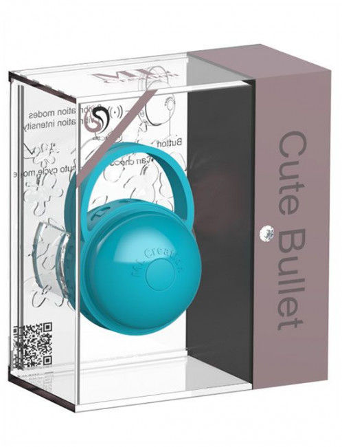 Бирюзовый клиторальный стимулятор Cute Bullet Бирюзовый клиторальный стимулятор Cute Bullet