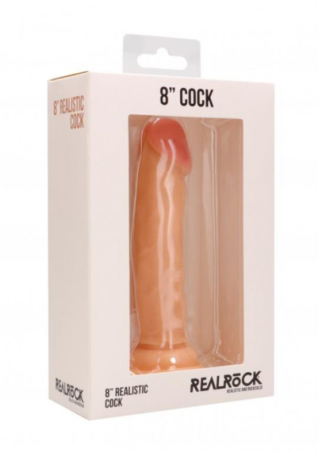 Телесный фаллоимитатор Realistic Cock 8" - 20 см. Телесный фаллоимитатор Realistic Cock 8" - 20 см.
