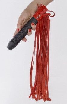 Плеть "Ракета" с красными хвостами - 65 см.
