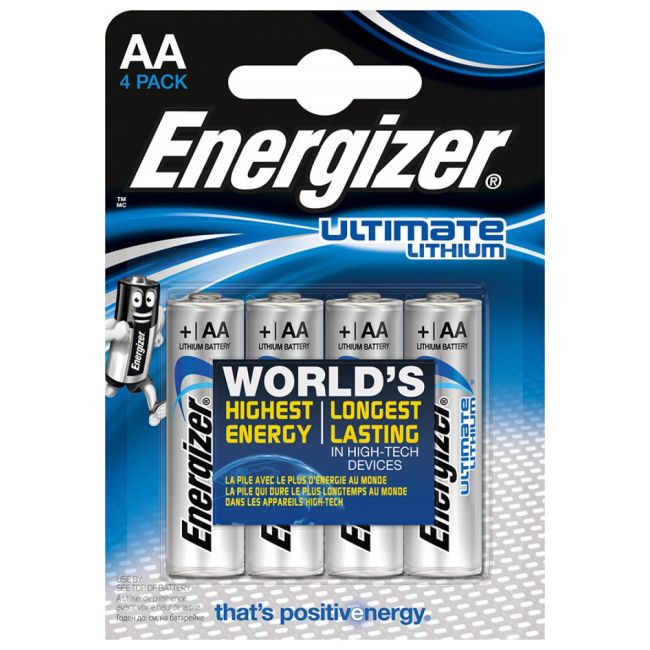 Батарейки Energizer Ultimate Lithium L91 AA - 4 шт. Батарейки Energizer Ultimate Lithium L91 AA - 4 шт.