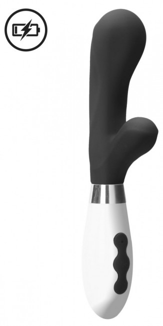 Черный вибратор-кролик Artemis - 21 см.