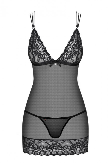 Облегающая сорочка с перекрёстными бретелями на спинке Облегающая сорочка с перекрёстными бретелями на спинке