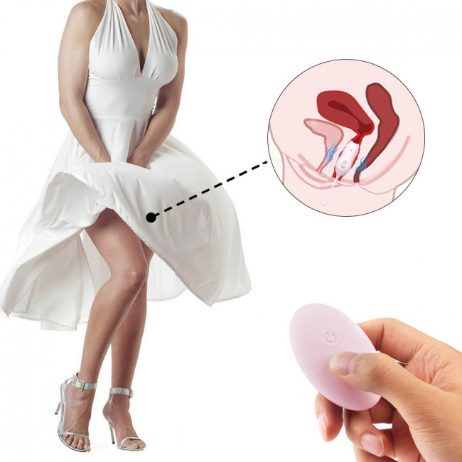 Нежно-розовое виброяйцо MiaoU с пультом ДУ Нежно-розовое виброяйцо MiaoU с пультом ДУ